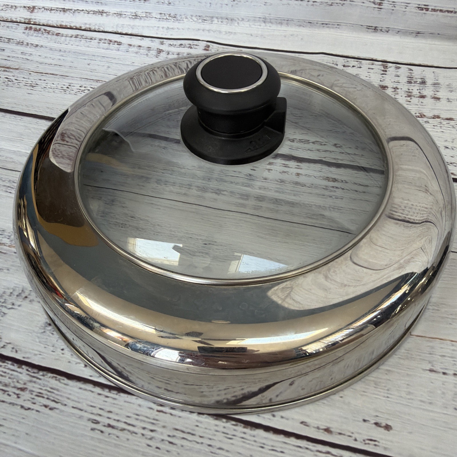 Ultrex 2 18-10 Stainless Frying Pan Glass Lid With Steam Release Valve 020802