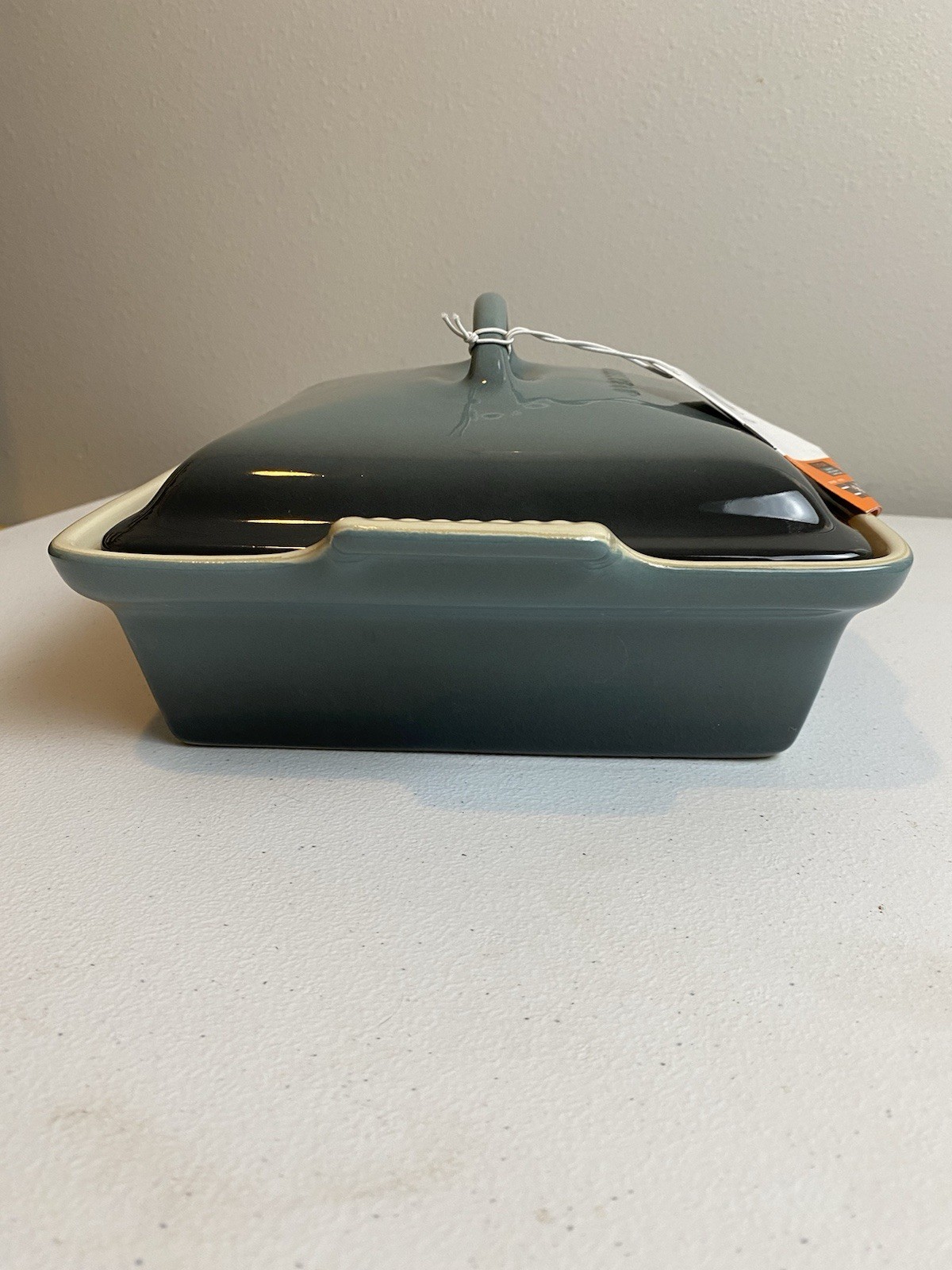 Le Creuset Square Ceramic Casserole Dish w/ Lid 1.7 qt ocean ￼