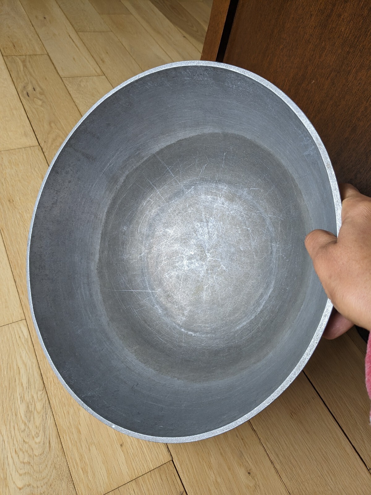 Contemporary Hard Anodized Solid Heavy Guage Aluminum Wok 6 Qt. 2.4 lb. 13x5x.5″