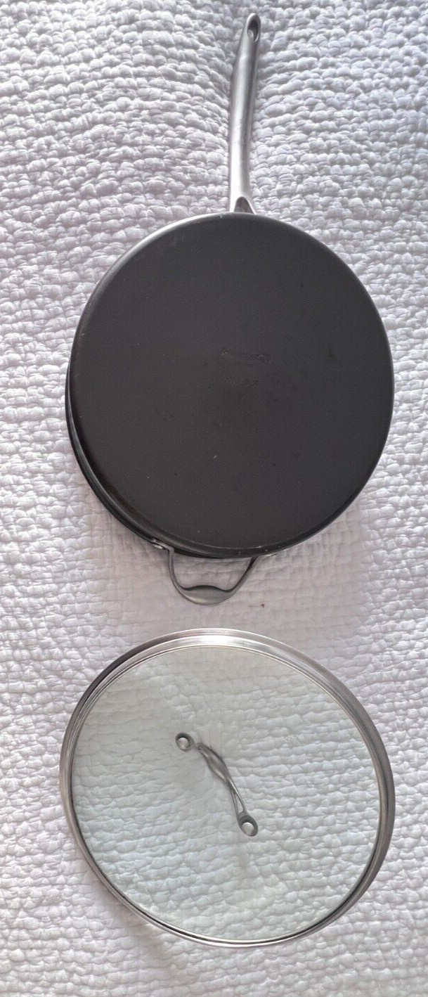 Calphalon 5 qt. Saute Pan Hard AnAluminum Nonstick Lid Matte Black 5005 Cookware
