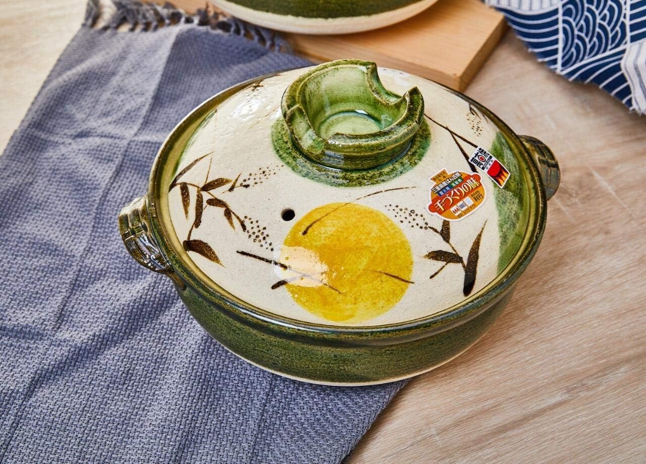 Banko ware Donabe 3-4ppl Full Moon Rabbit Earthenware Hot Pot Japan New