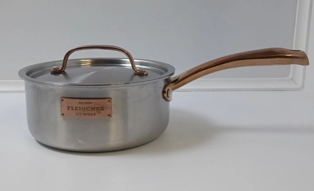 Fleischer & Wolf ES2000 Tri-Ply Stainless Steel Copper Pot & Pan Set 7 Pc