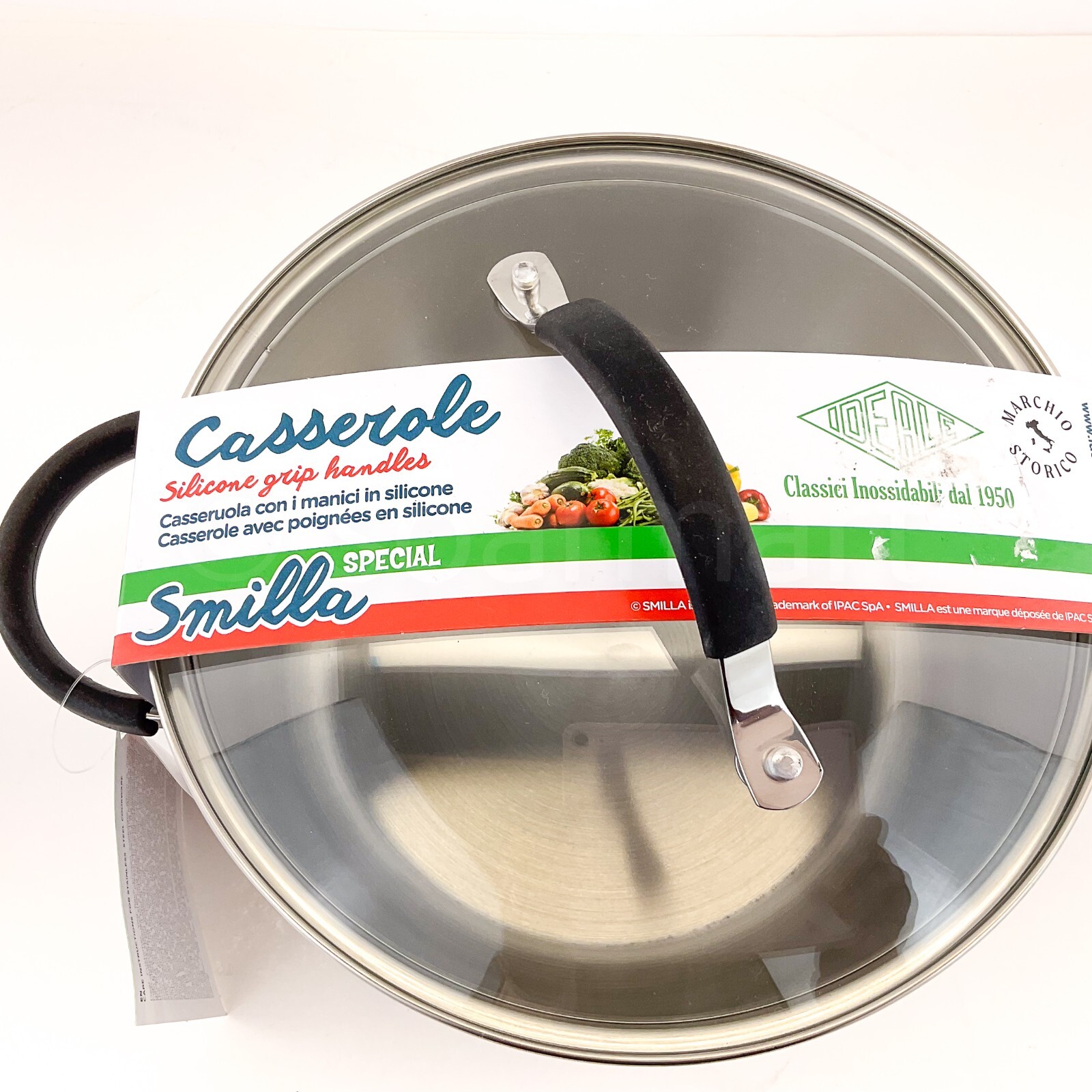 Idaele Stainless Steel Casserole Stock Pot 3.2-qt 8″ New