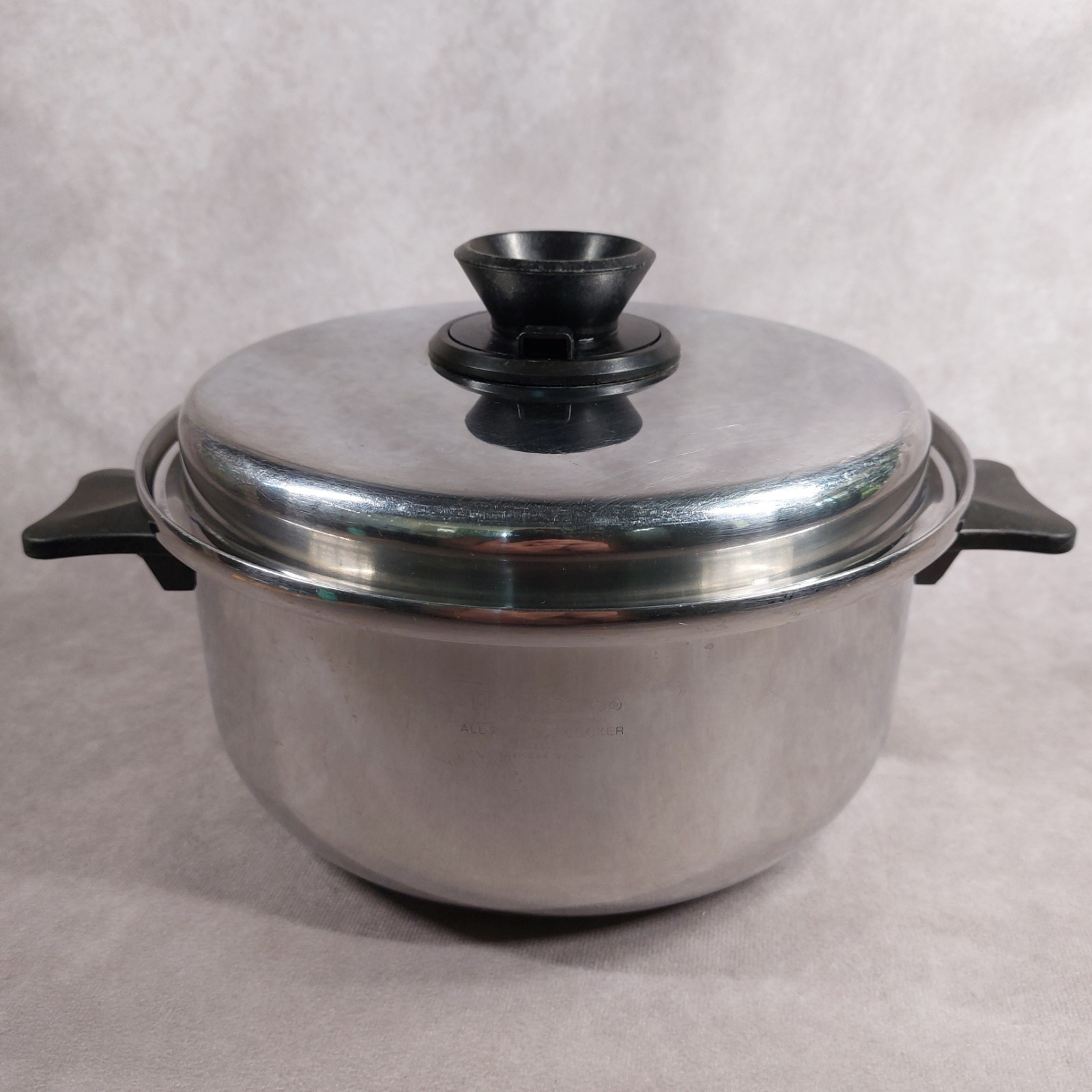 Vtg MultiCore 4 Qt Quart All Purpose Cooker 5 Ply Stainless Steel Vented Lid