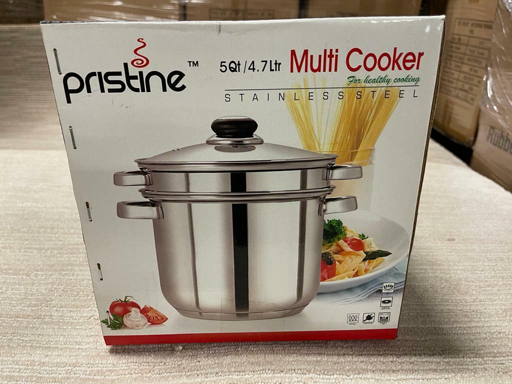 Pristine Stainless Steel Steamer Pot with Steamer Insert and Lid