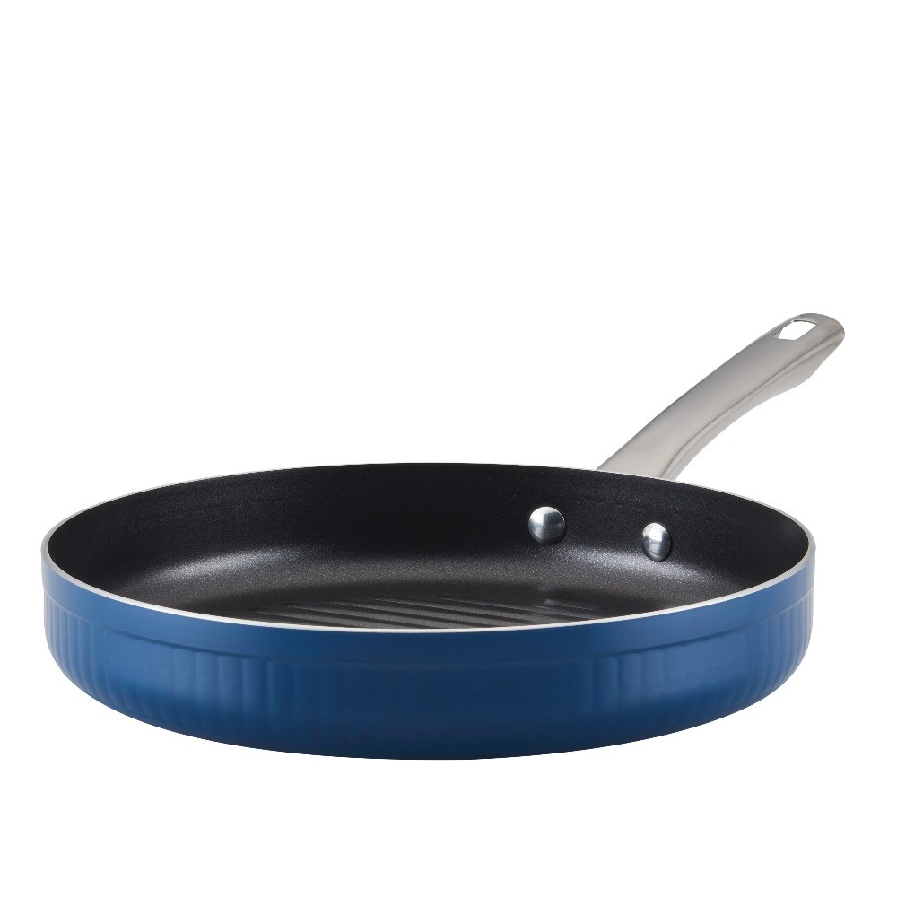 11.25Inch Nonstick Deep Round Grill Pan,Dishwasher Safe and Oven Safe to500°F