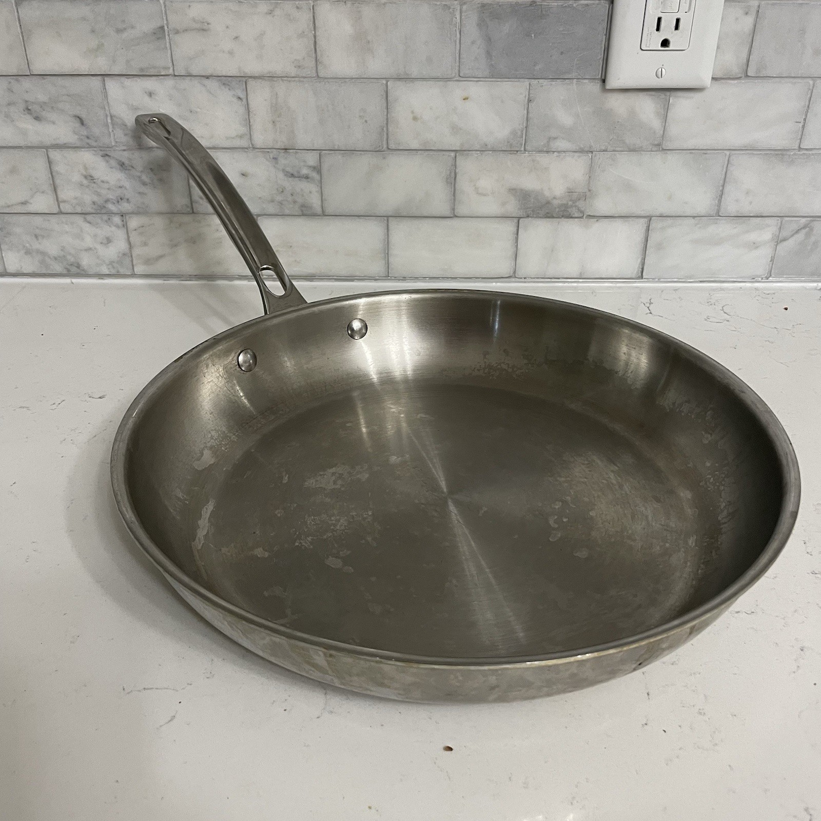 Viking 12” 18/8 Stainless Steel Fry Pan 3- Ply Bonded W/Aluminum Core
