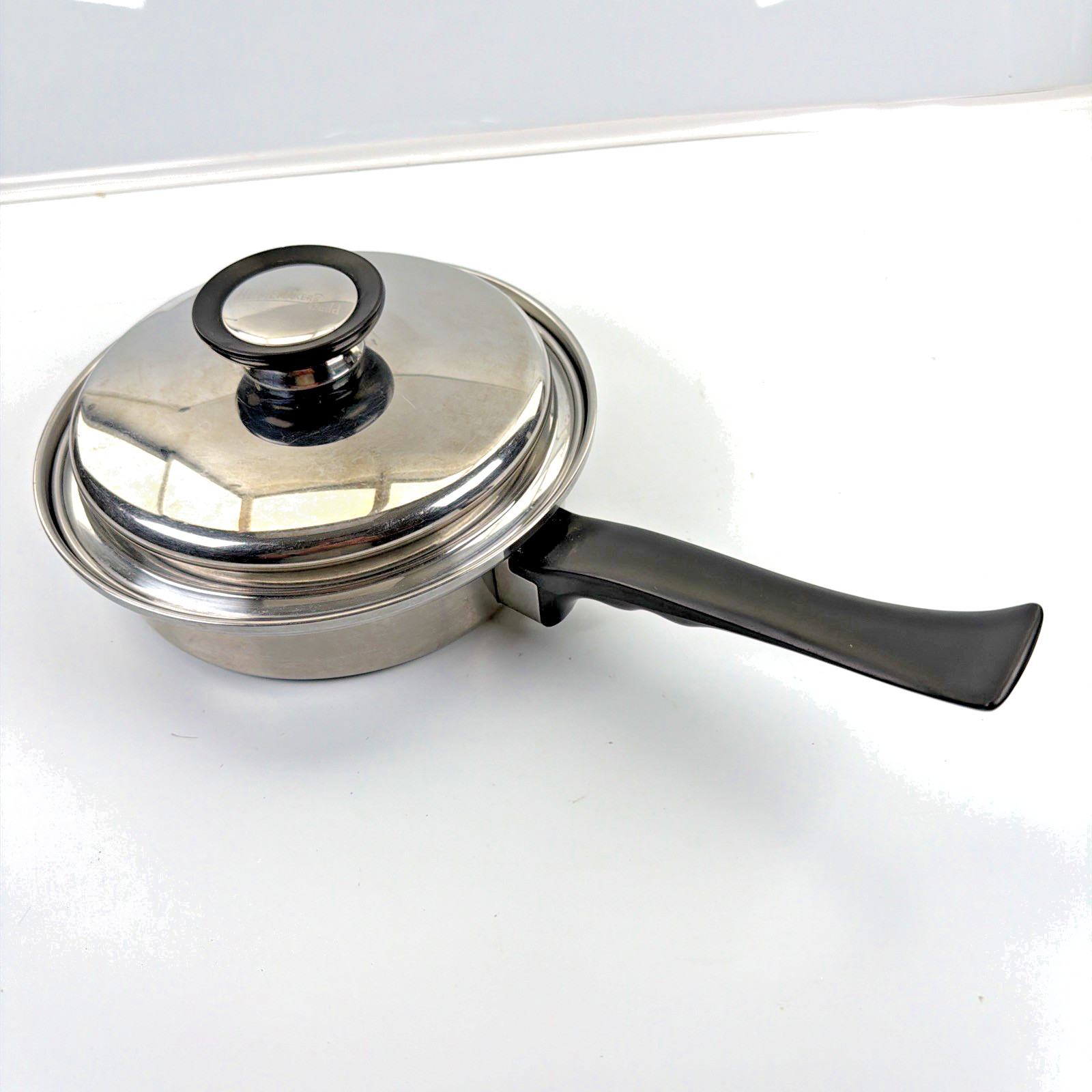 Homemakers Guild Multi Core 5-Ply Stainless 8.5″ Skillet Fry Pan w/Lid USA