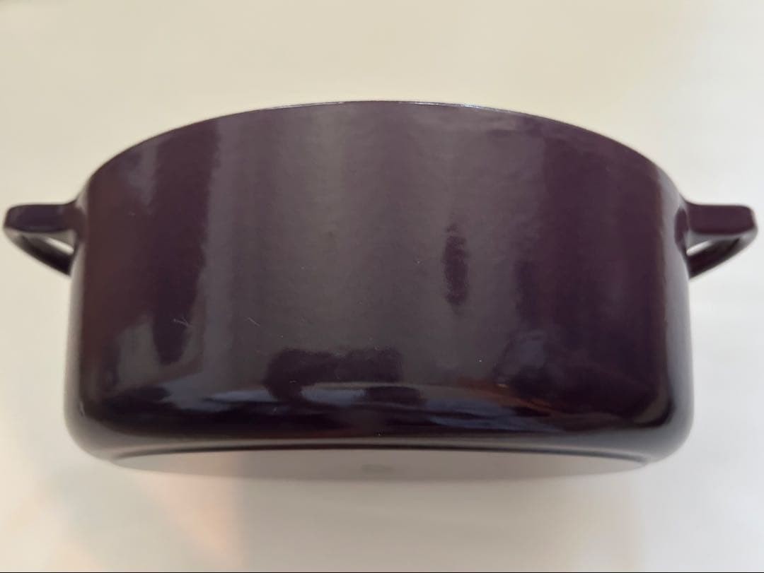 Le Creuset Oval Cocotte 25cm 2-3/4qt 9″ Cassis Purple Casserole Enamel Cast Iron