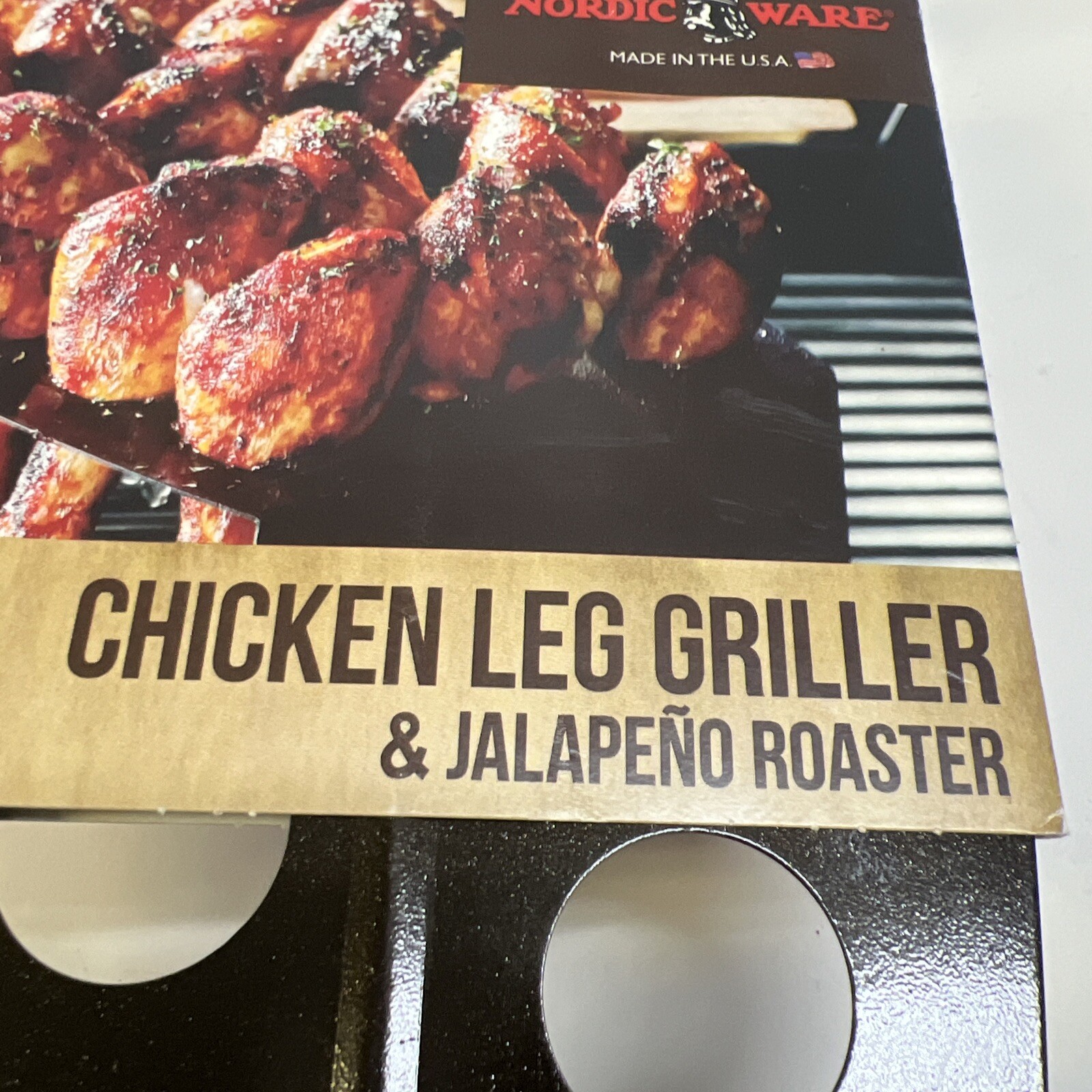 Nordic Ware USA Chicken Leg Griller & Jalapeno Roaster BBQ Indoor Outdoor New