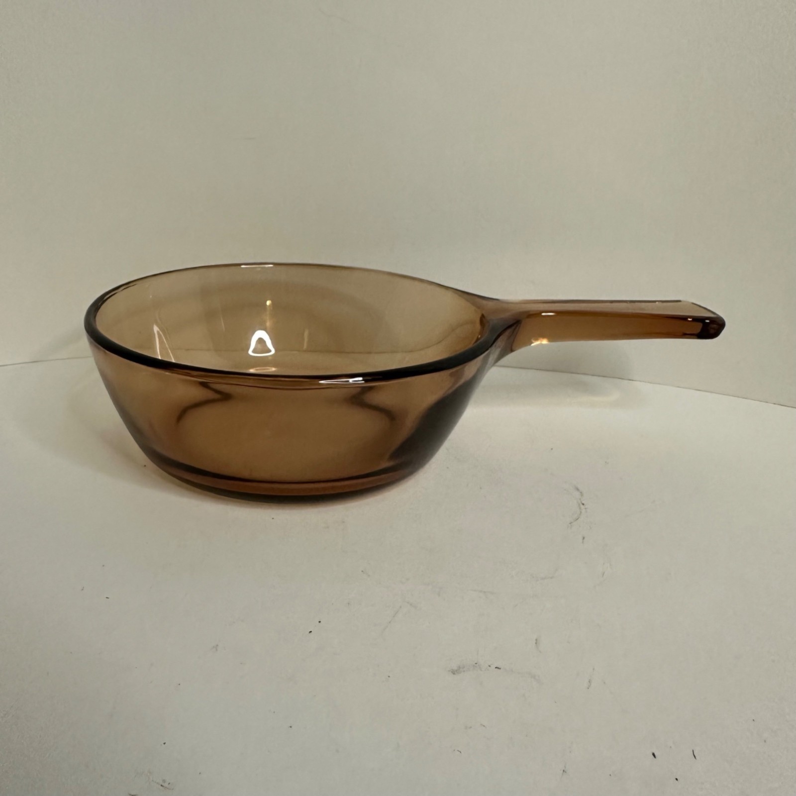 Vintage 1990s Vision USA Corning Ware Amber V-.5-B Small 1/2 liter Saucepan