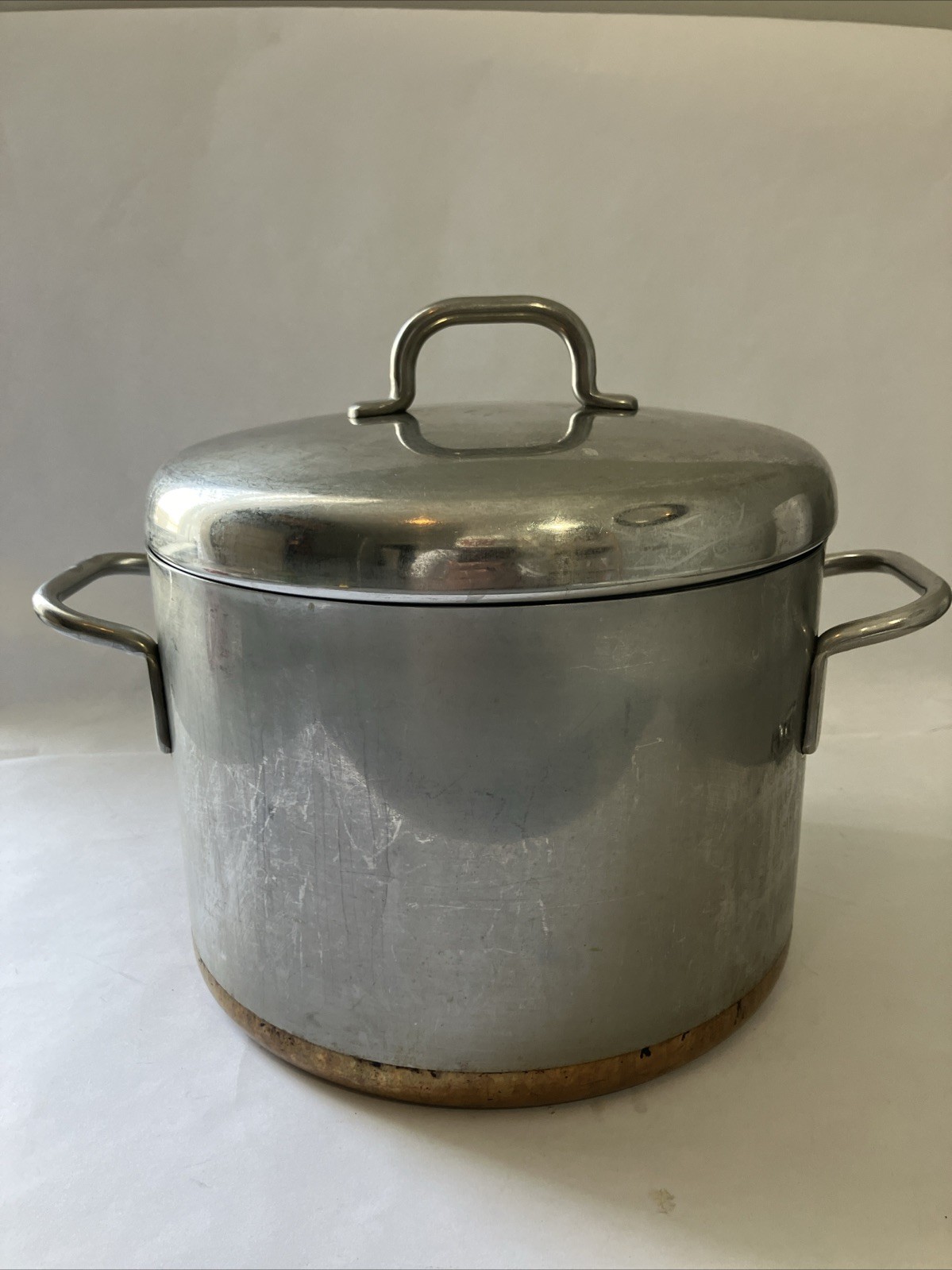 Revere Ware Patio Institutional 8 Qt Dutch Oven Copper Stainless Stockpot & Lid