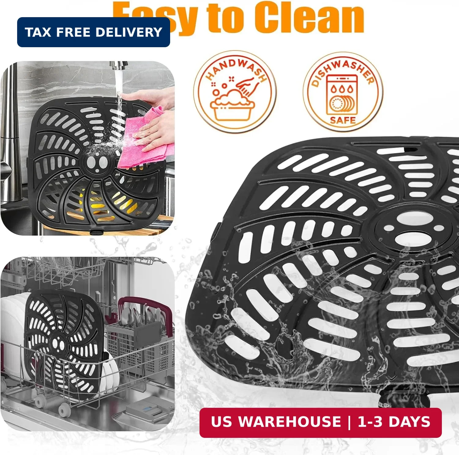 Air Fryer Replacement Parts Compatible with GAF826 GAF856, Nonstick 9.8”*9.8”