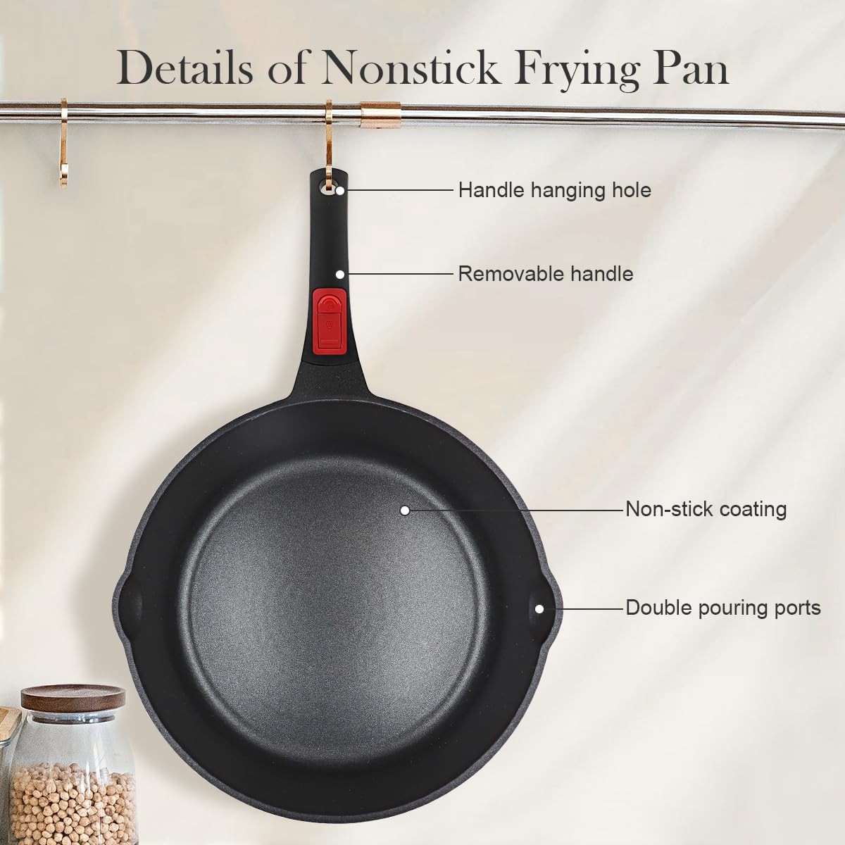 10 Inch Deep Frying Pan with Lid, Non Stick Frying Pans Saute Pan, Nonstick S…