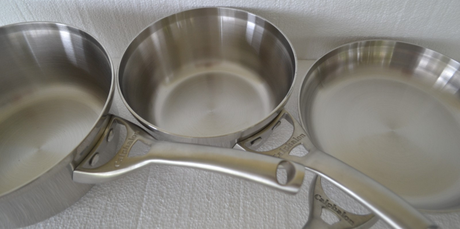 Calphalon Contemporary Stainless 2.5 Qt & 1.5Qt. Saucepans, 8” Frypan