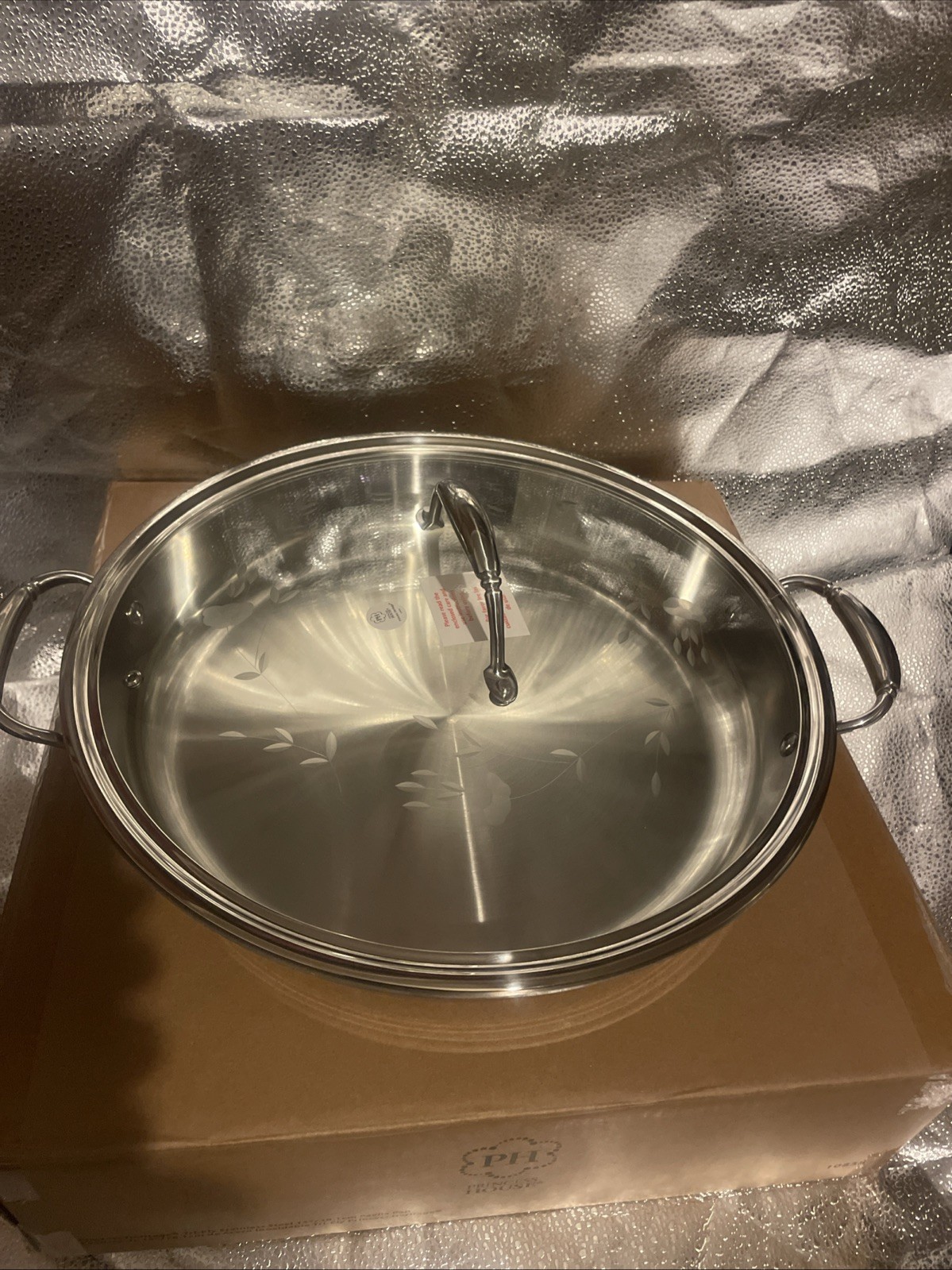 Princess House Stainless Steel Tri-Ply 15″ HERITAGE PAELLA Pan New In box #10838