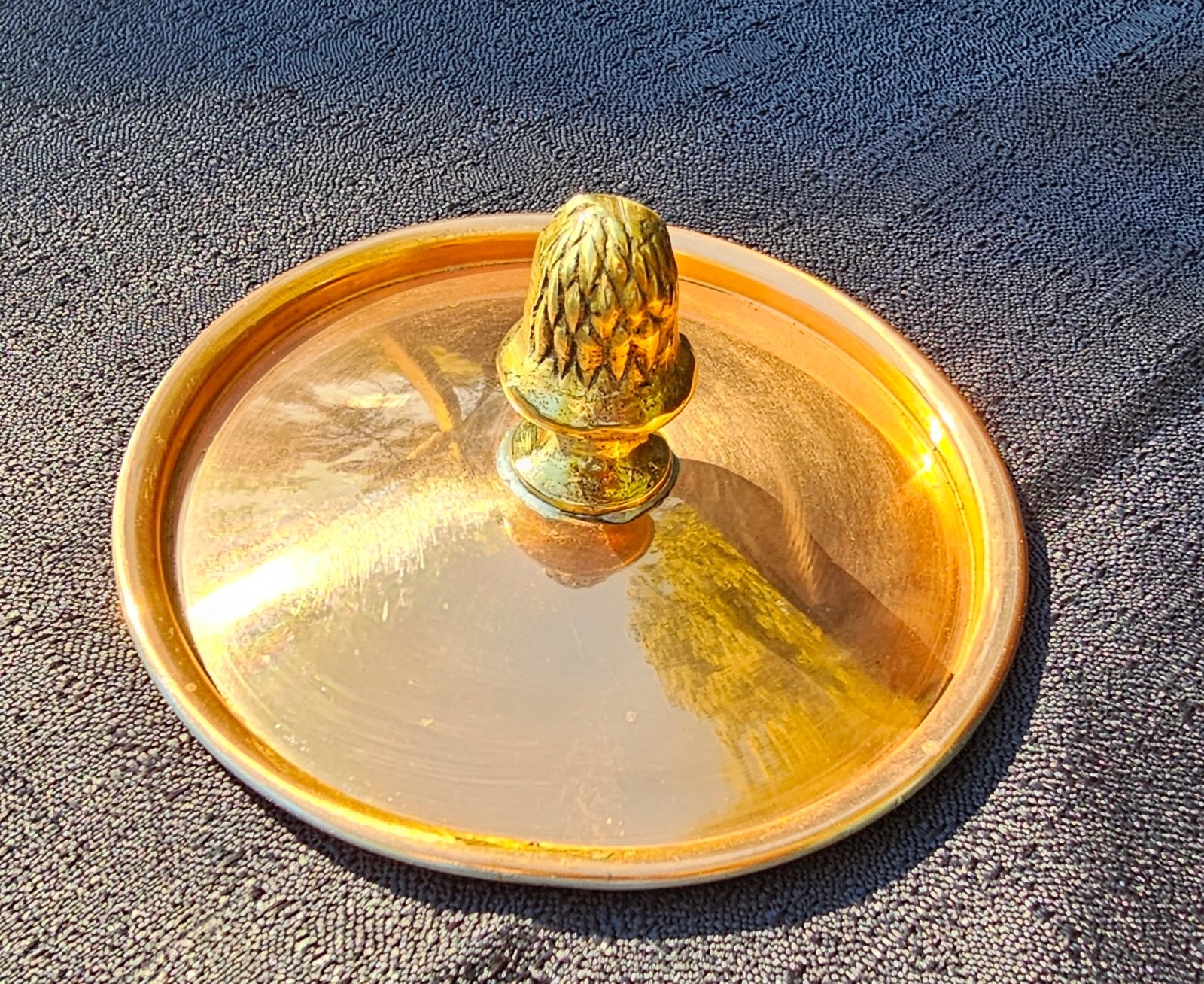 Ruffoni Historia 12cm Hammered Copper Lid ONLY with Acorn Bronze Knob Italy