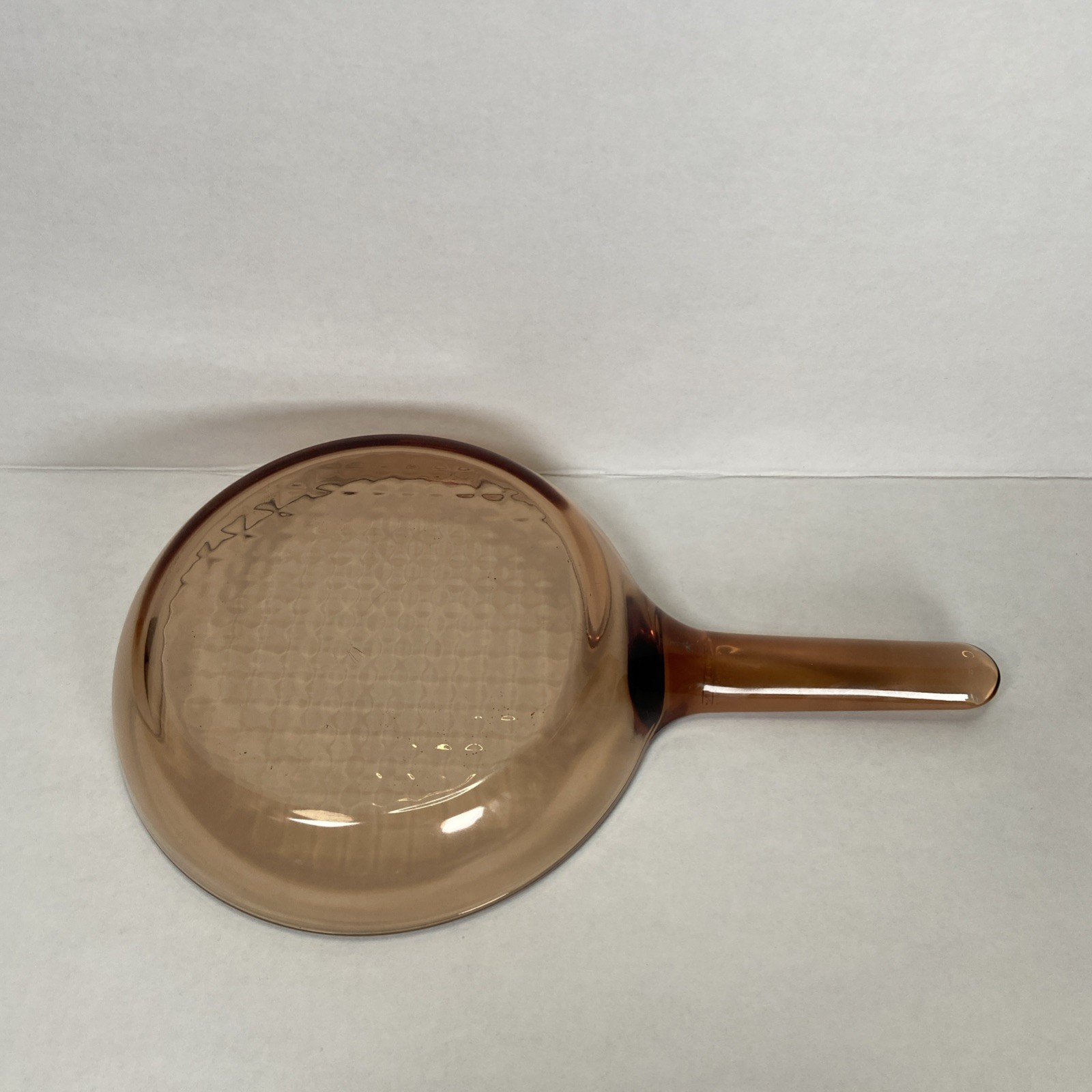 Corning Visions Glass Waffle Bottom 7” Frying Pan Skillet Amber Kitchen Cookware