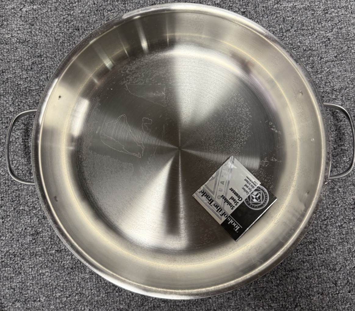 BRAND NEW TOOLS OF THE TRADE 11” DOUBLE HANDLE SKILLET WITH LID STAINLESS STEEL