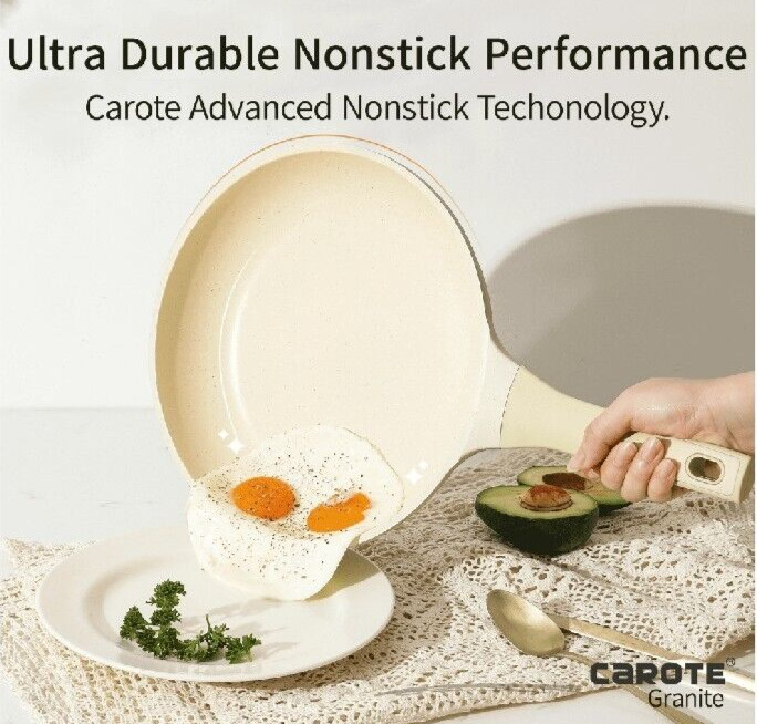 CAROTE ~ 2 Qt Saucepan w/Lid ~ Induction Stone Nonstick Aluminum/Granite ~ GREEN