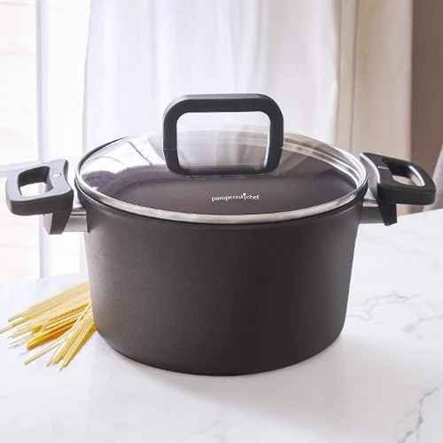 Pampered Chef 5.25 qt (5-L) Stock Pot W/Lid Non stick Made In Germany