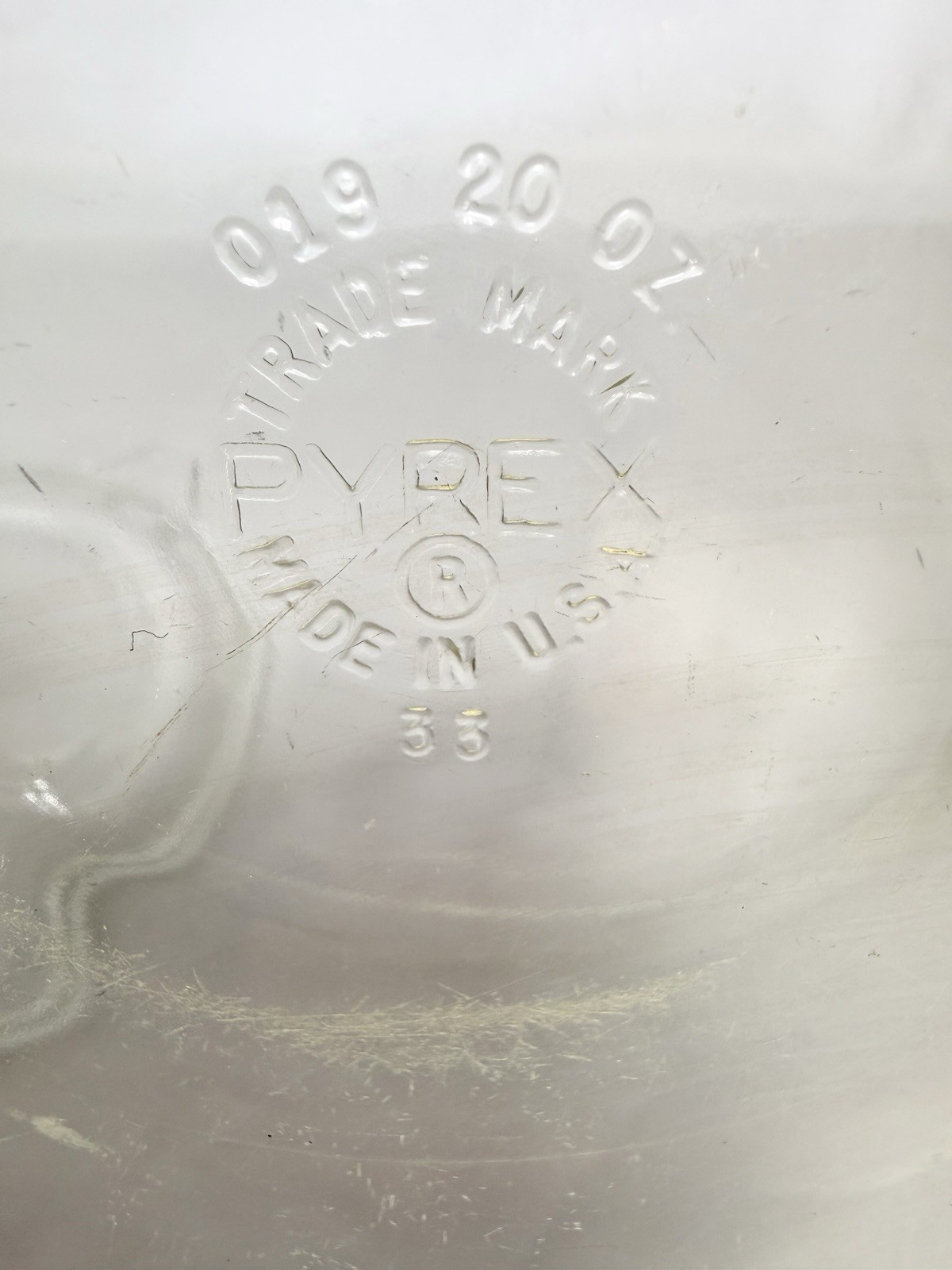 Vintage Pyrex 019 20 Oz Clear Glass Round Casserole Baking Dish With Lid USA