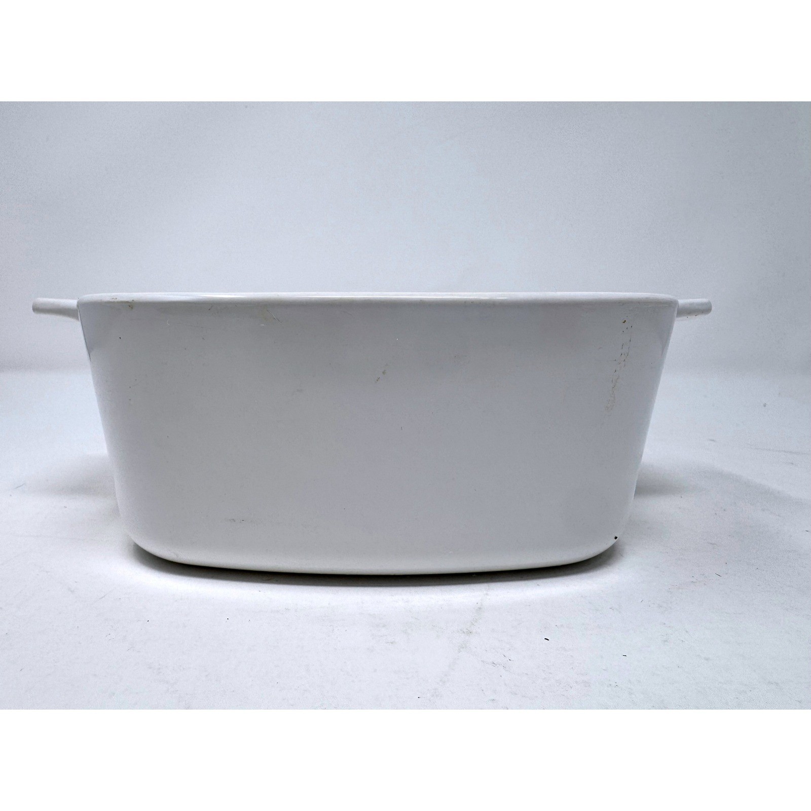 Corning Ware Just White Square Casserole Dish Vintage Pyroceram + Handles No Lid