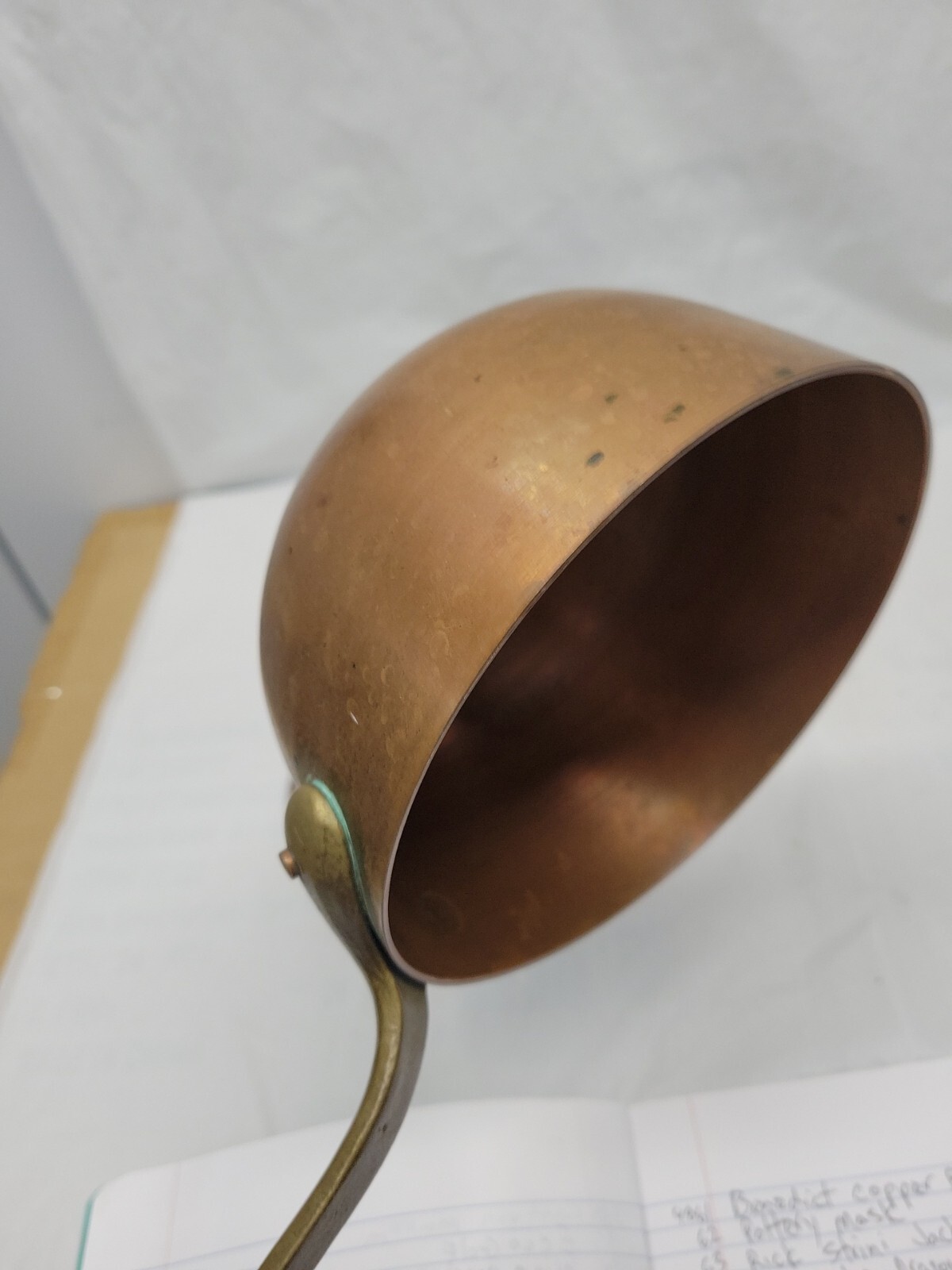 VINTAGE BAZAAR DE LA CUISINE NY/NY 6″ SOLID COPPER POT BRASS HANDLE W/LID #5365