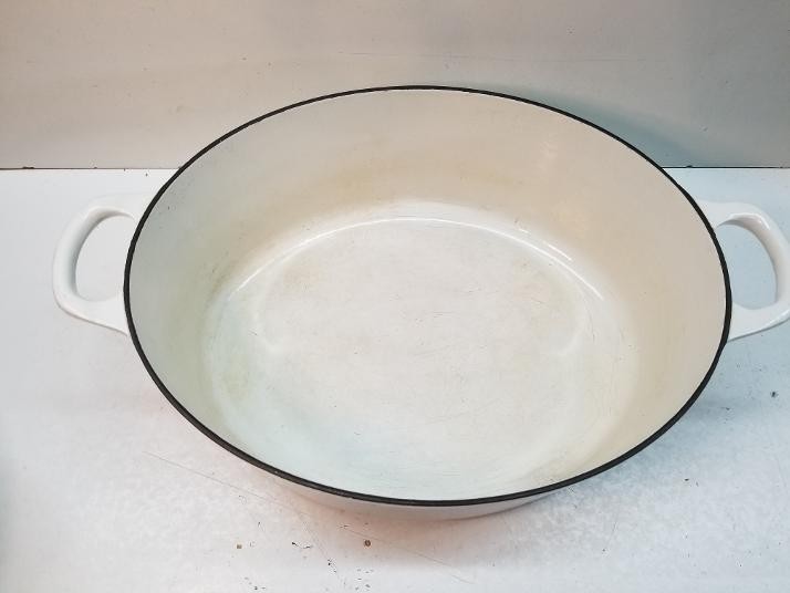 Le Creuset Oval Casserole Cocotte 31cm 6.3L White Enamel Cast Iron