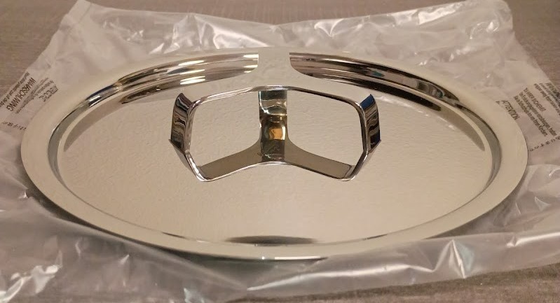 A Di Alessi, 7.1 Inch Lid in 18/10 stainless steel mirror polished #AJM200/18