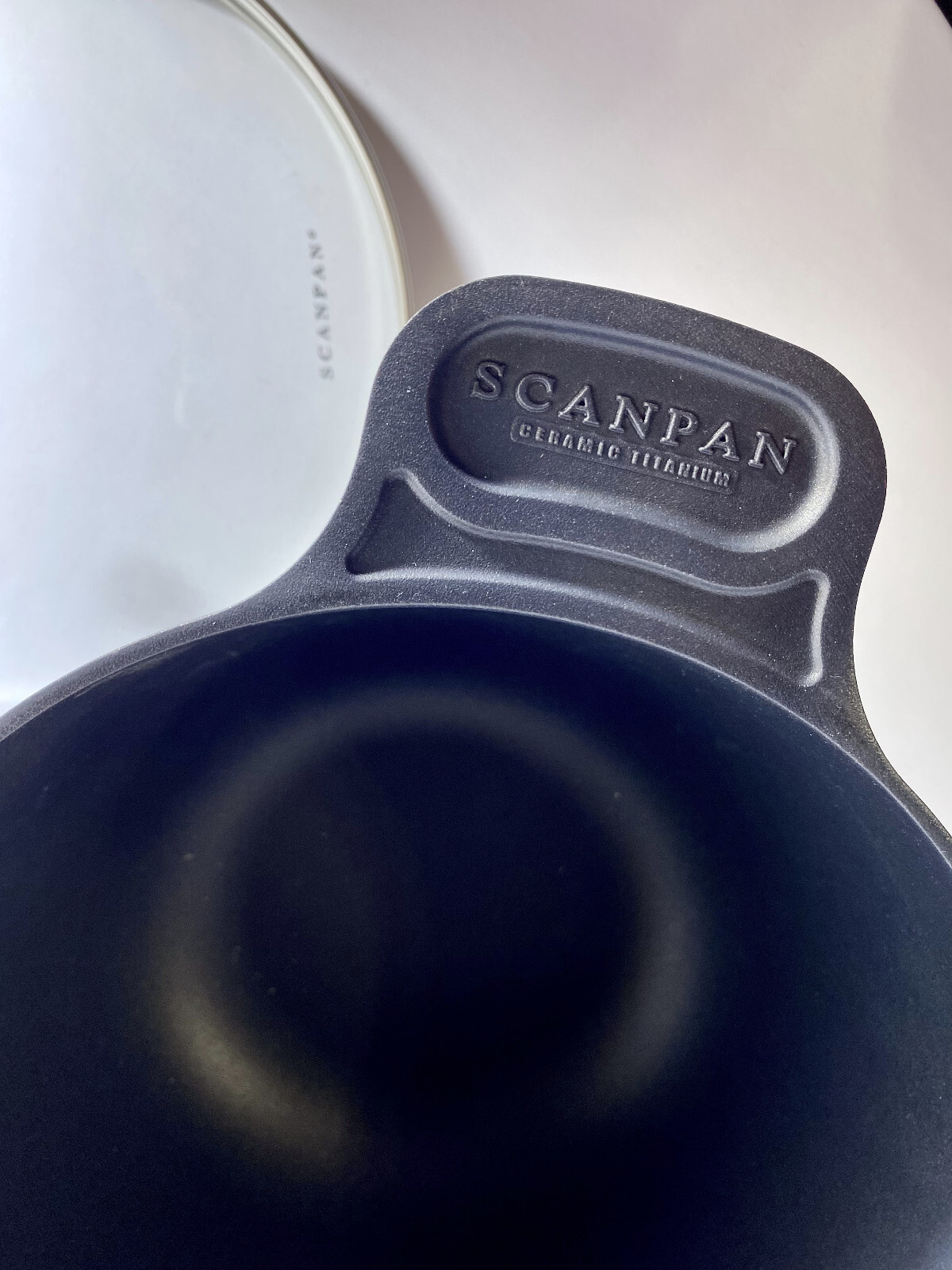 Scanpan Classic 2 Quart Covered Nonstick Ceramic Titanium Saucepan Fondue Set
