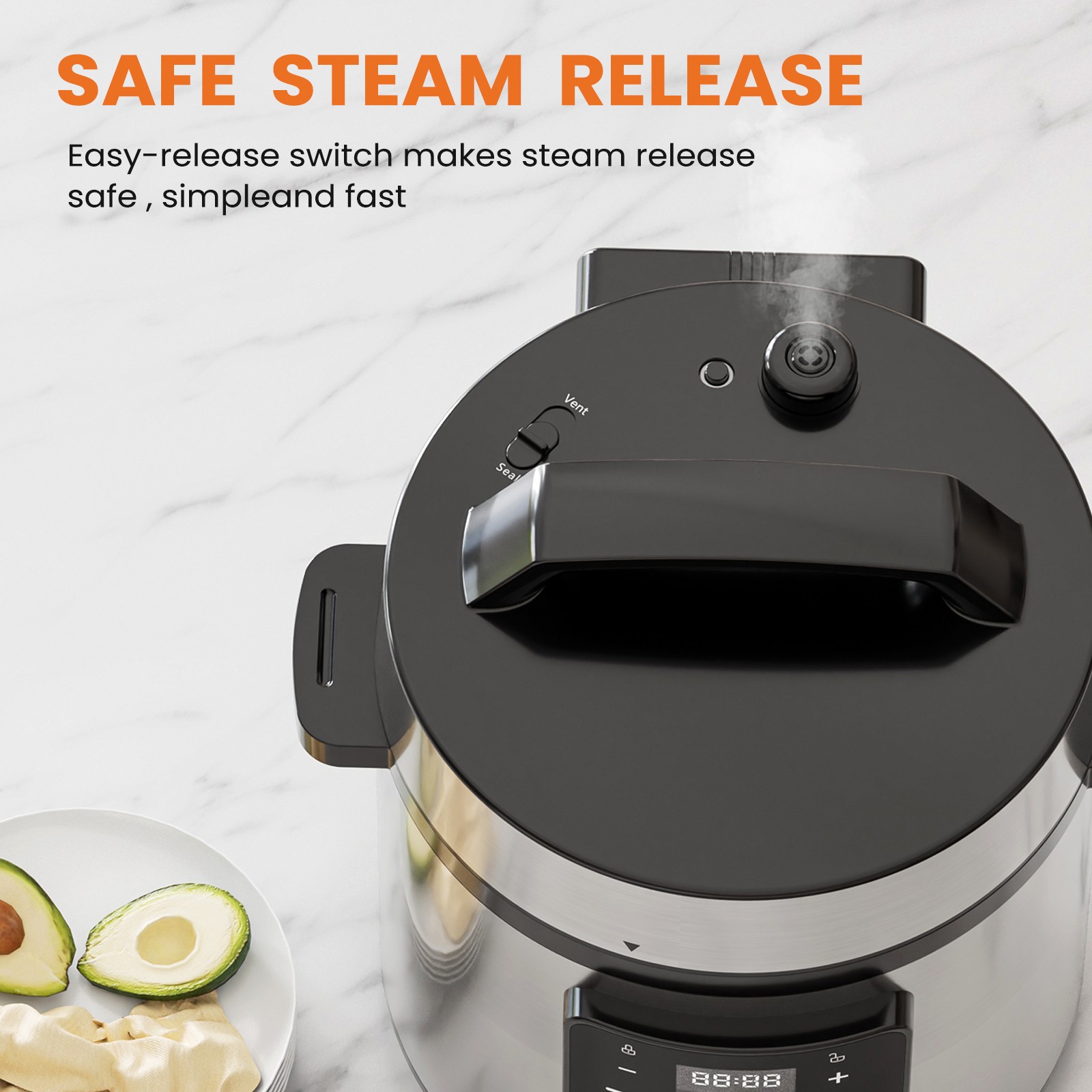 9 In 1 Electric Pressure Cooker, Warmer & Sterilizer, Saute, Slow Cooker, Rice C
