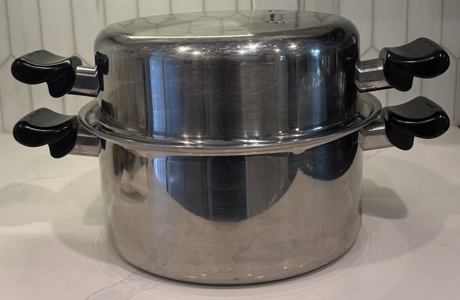 Saladmaster 7 Qt Stock Pot TP304-316 Surgical Stainless with Dome Lid