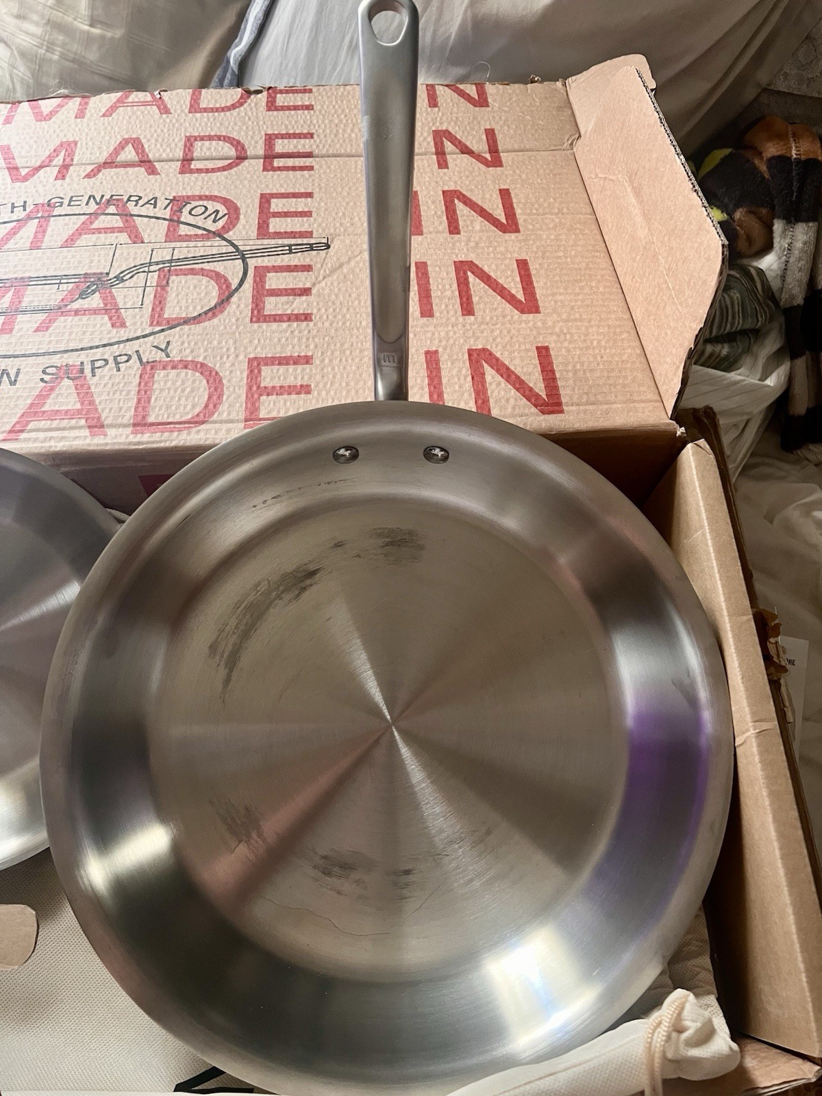 NEW Made In 8″ & 12″ Frying Pans/ Fry Pans – All Stainless Steel 5-Ply Clad