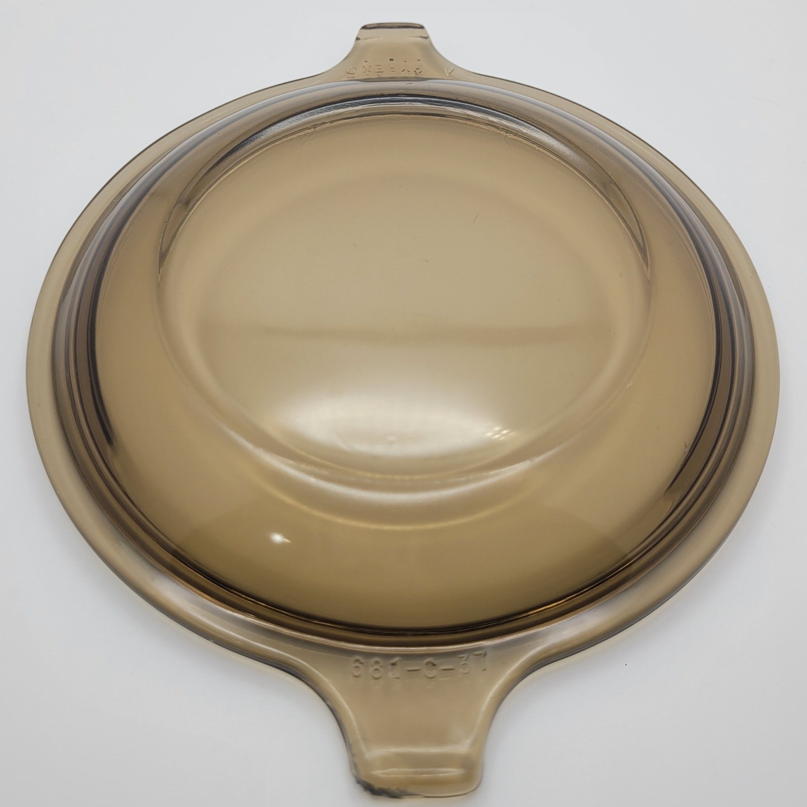 Pyrex Amber Brown Glass Lid 681-C-37 for mini Vision 600ml Casserole Dish 5.75″