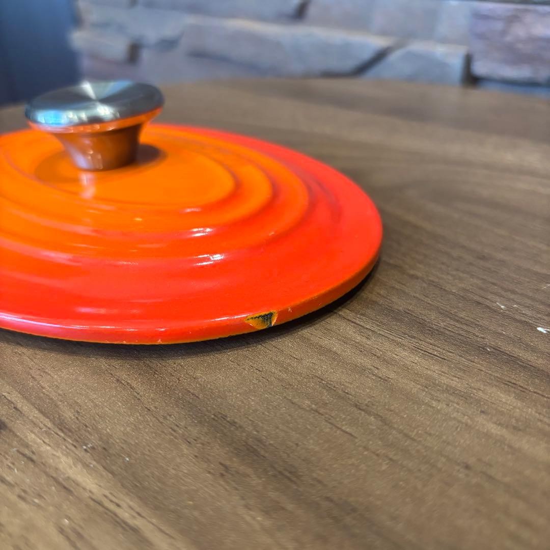 Le Creuset Signature Cocotte Oval 17cm 1qt Flame Orange Enamel Pot Cast Iron