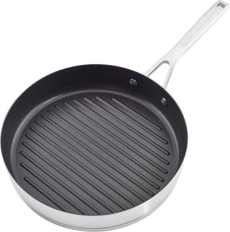 3-Ply Cookware Pots Pans Set W/ Lids Stainless Steel Kitchen Durable 10 Pieces