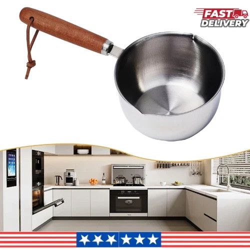 Mini Stainless Steel Butter Melting Pot Saucepan With Measuring Scale