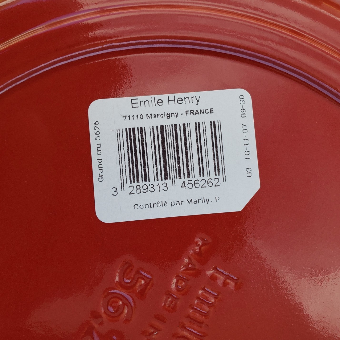 Tagine Burgundy Emile Henry Made in France Flame Ceramic, 26 cm 3.7 qt