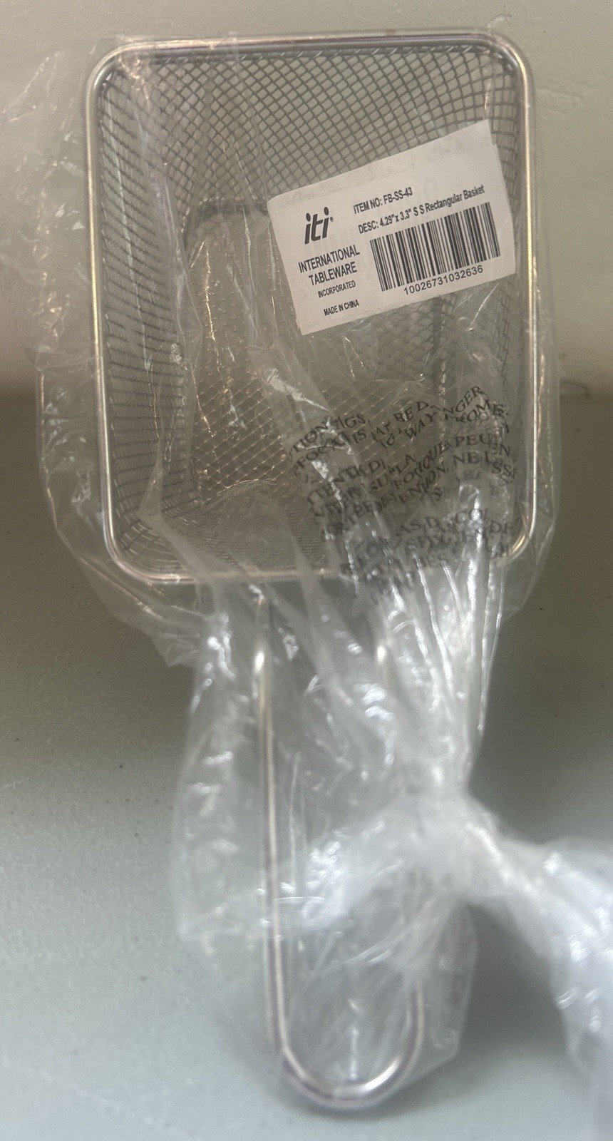 International Tableware Mini Fry Basket 4.25”x3.3”Stainless Steel NEW