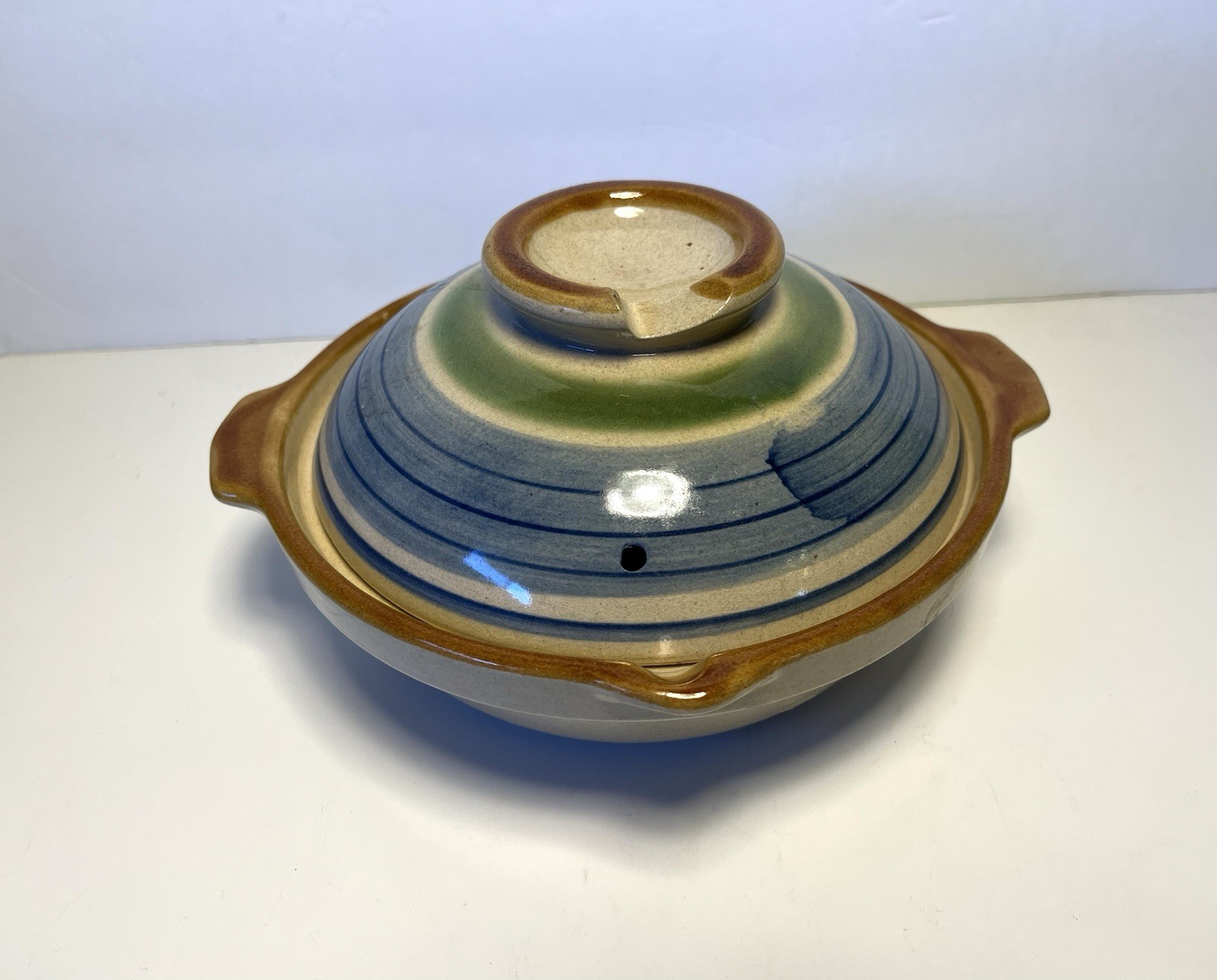 Japanese DONABE clay cooking/serving pot small single size VG-MINT