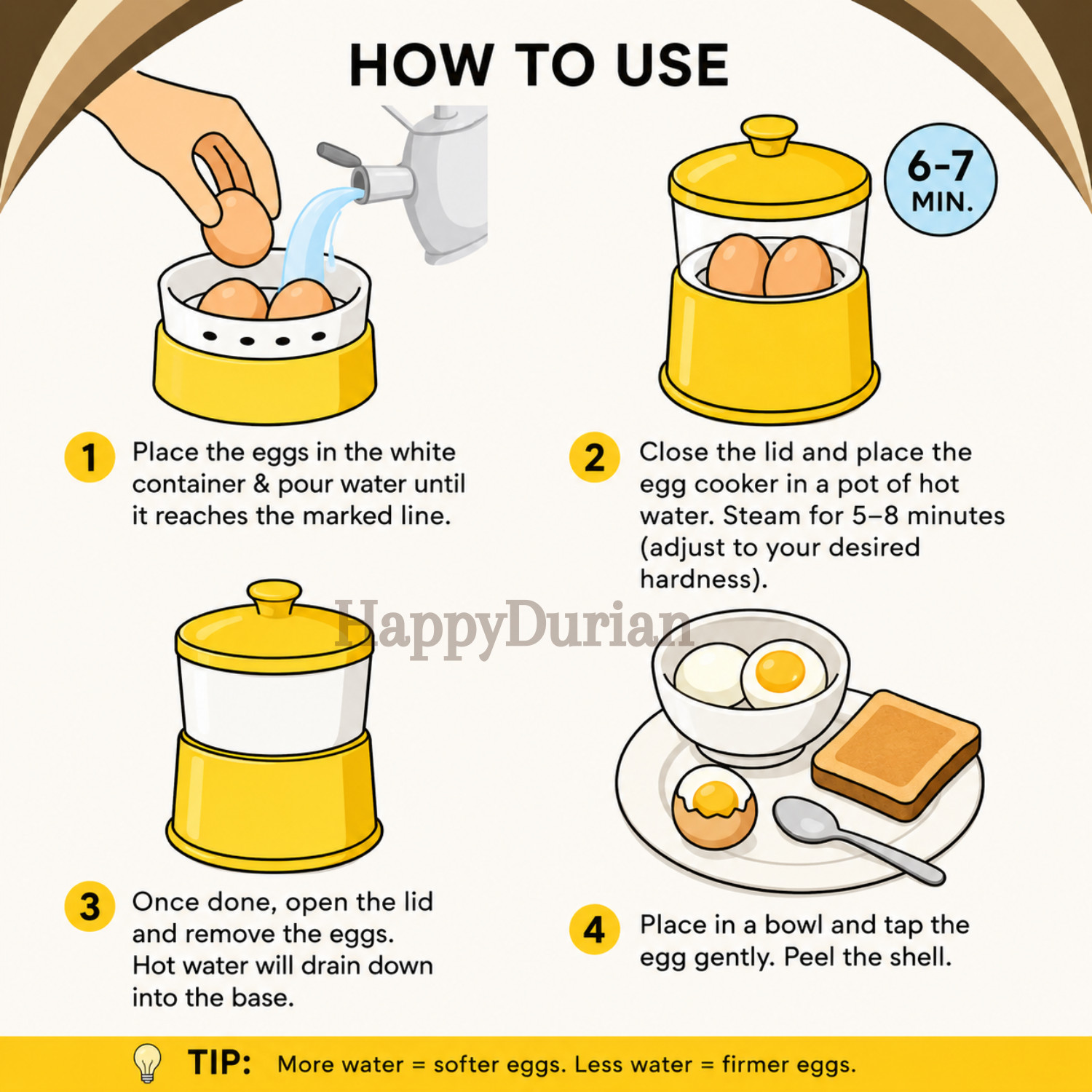 Soft Boiled Egg Maker Water Drip Egg Cooker Timer No Electric Kitchen Tool