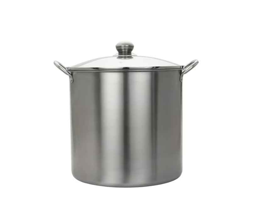 21.5 Quart Stainless Steel Canning Pot with Rack for Home Preserving