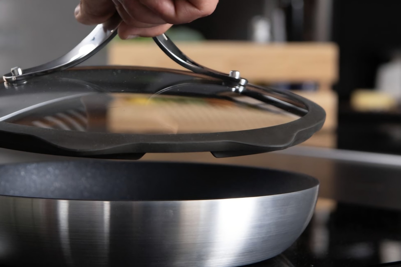 Emura Clear Glass Frying Pan Lid • For Emura 10″ Frying Pan • New • Original Box