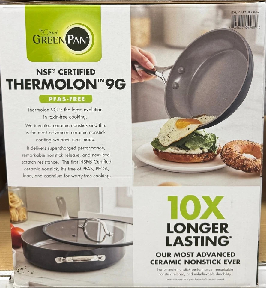 GreenPan Eras Hard Anodized Healthy Ceramic Nonstick 11 Piece Cookware