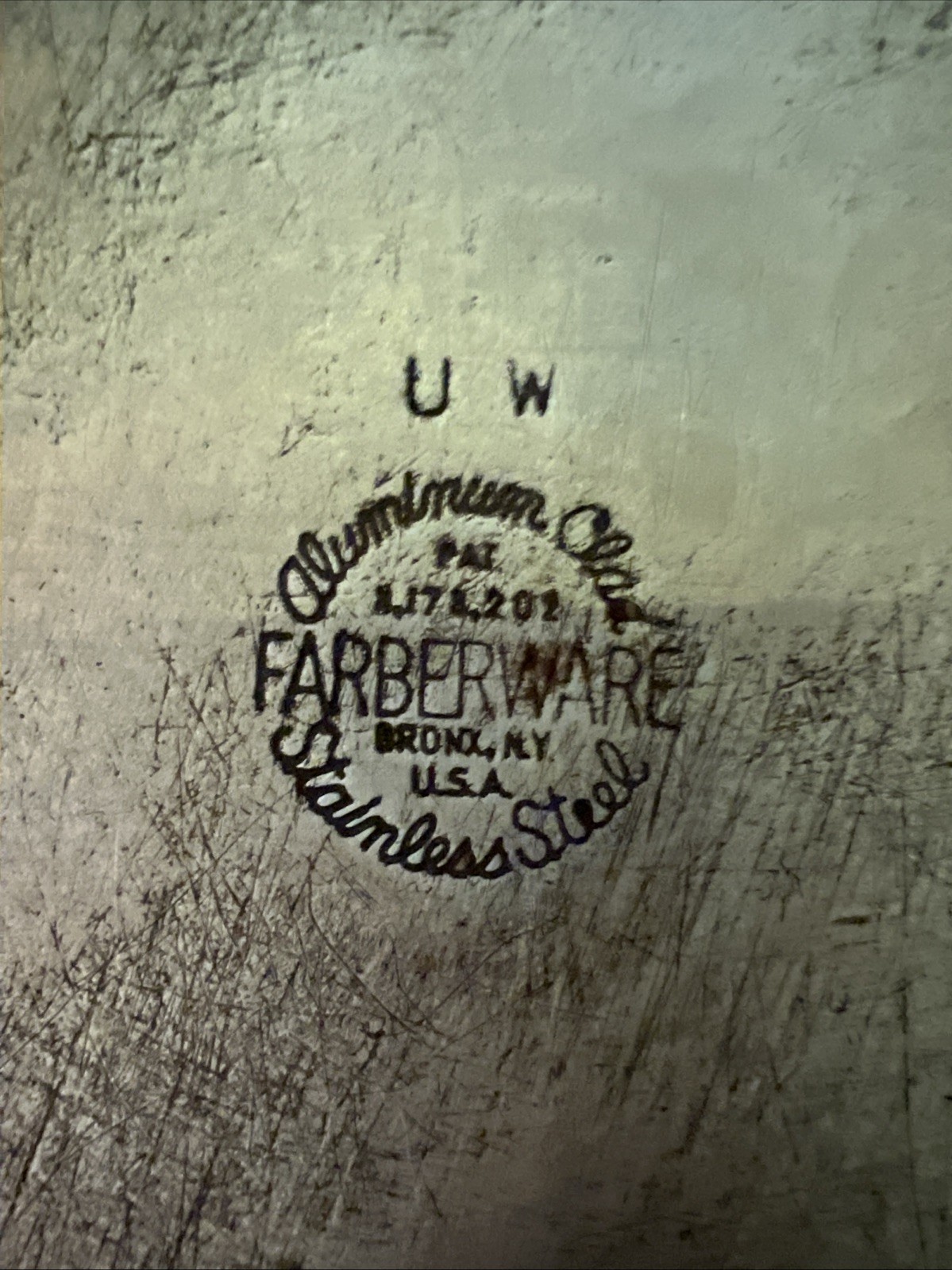 Faberware 10 Inch Skillet Fry Pan Stainless Steel Aluminum Clad Vintage No Lid