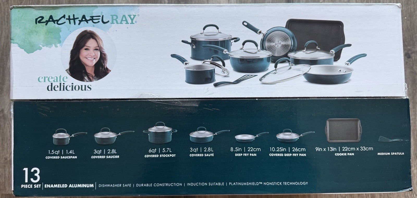 Rachael Ray Create Delicious 13-pc. Aluminum Nonstick Cookware Set 12144
