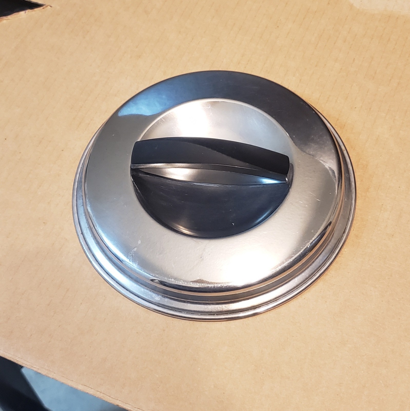 Vintage Ekco Flint Ware Stainless Steel Replacement Lid for Saucepan Pot 6 1/8″
