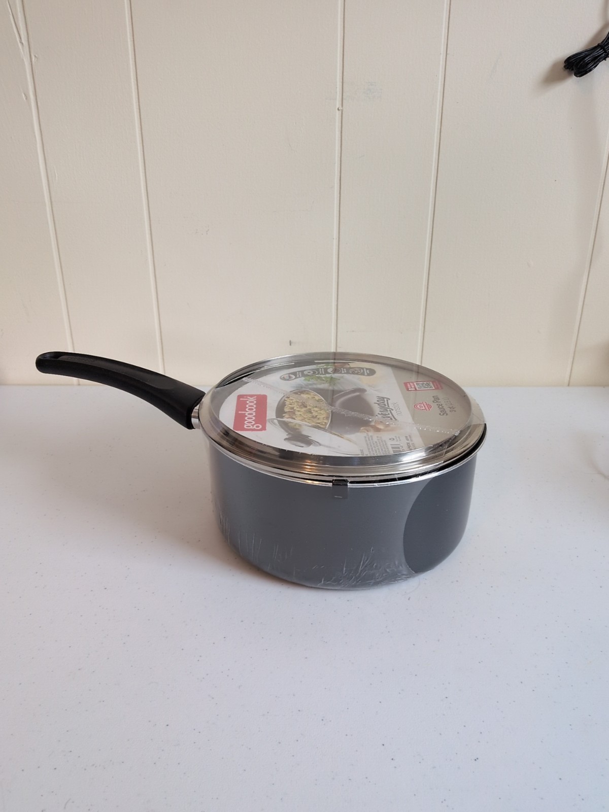 Good Cook 3 Qt Sauce Pan Stay-cool Handle Nonstick Gray 06148 NEW SEALED