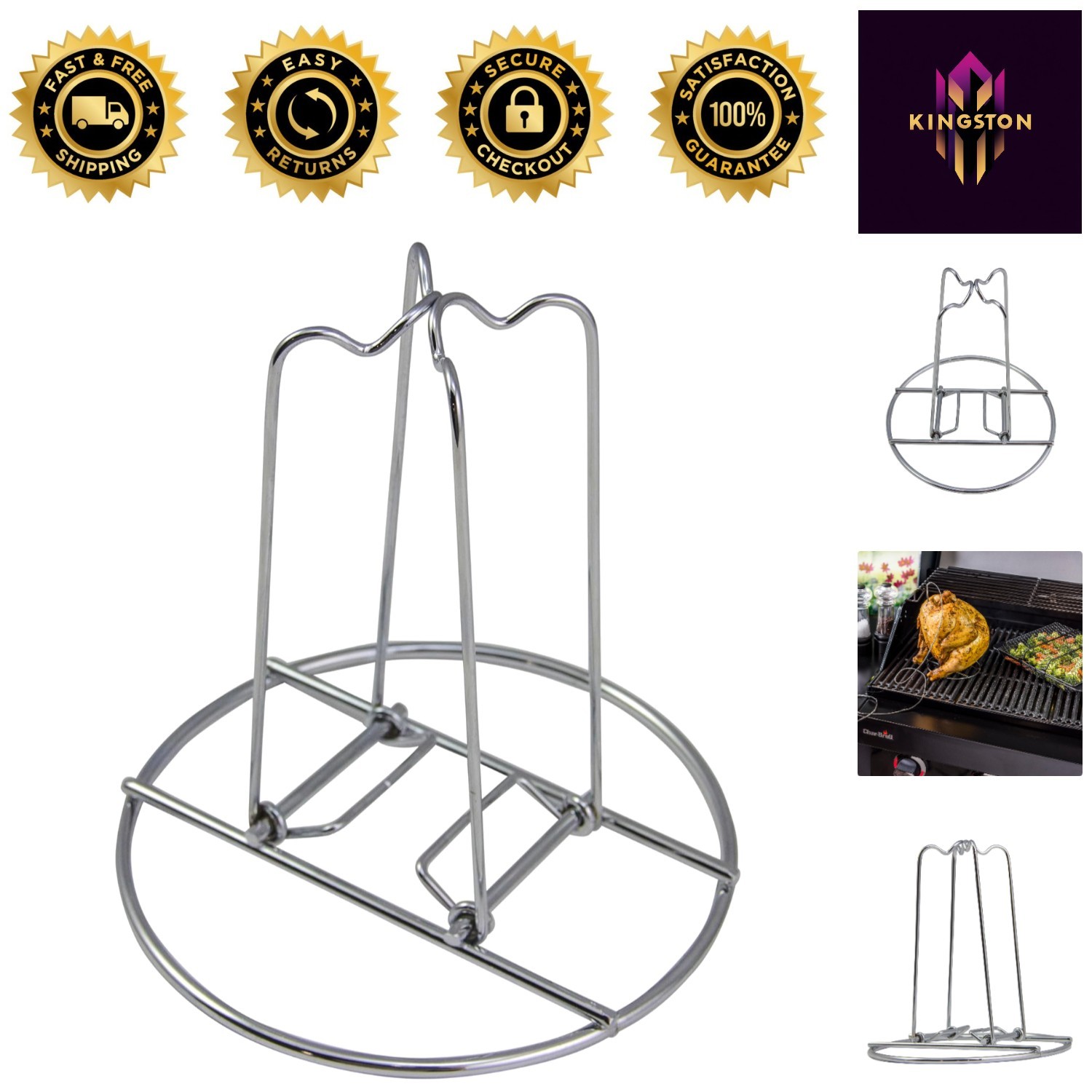 Versatile Folding Chicken Roaster – Keep Your Grilled Chicken Tender and Juicy